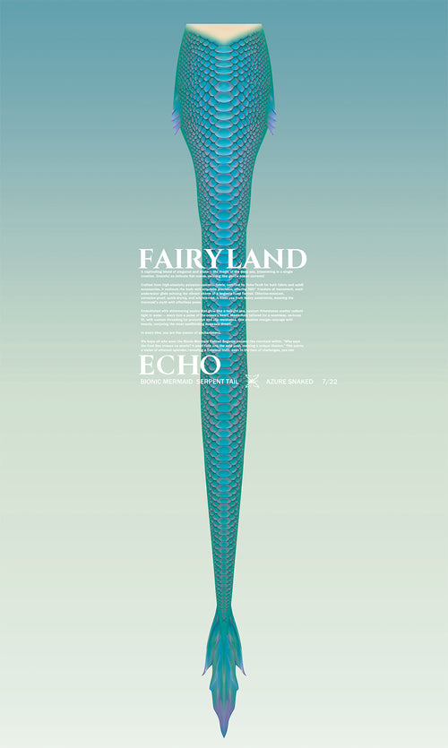 Bionic Mermaid Serpent Tail Azure Snake